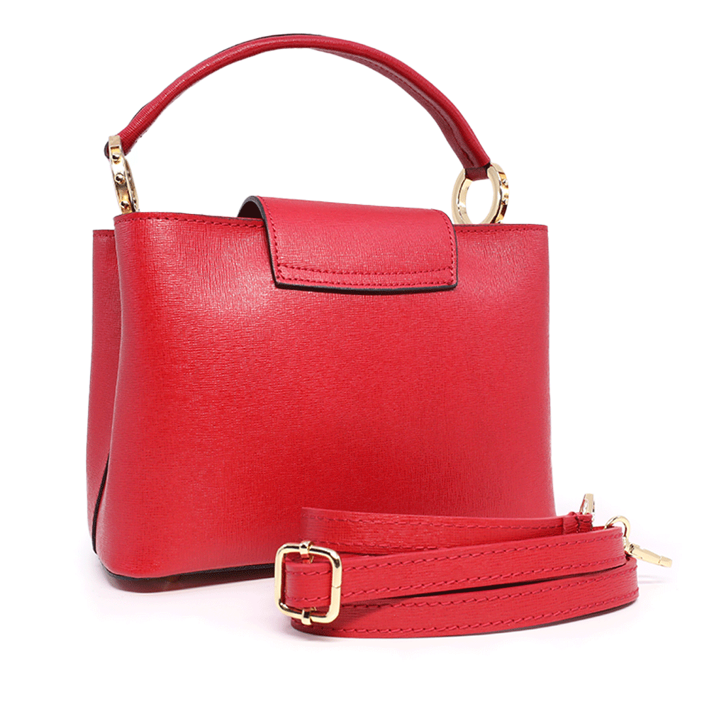 Poșetă satchel femei Enzo Bertini roșie din piele 154POSP1802R - 1 | YEO