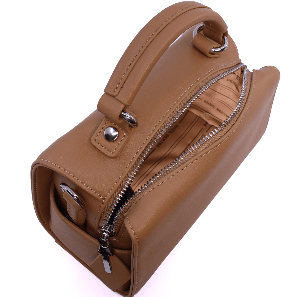 Poșetă stachel femei Enzo Bertini maro camel 1349POSP2418CA