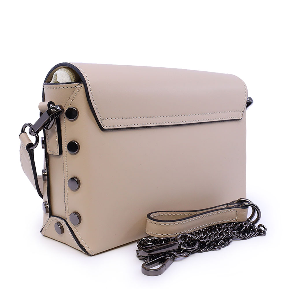 Poșetă crossboby femei Enzo Bertini bej din piele 154POSP2807BE - imagine 2