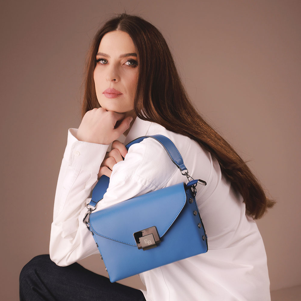 Poșetă crossboby femei Enzo Bertini bleumarin din piele 154POSP2807BL - imagine 2