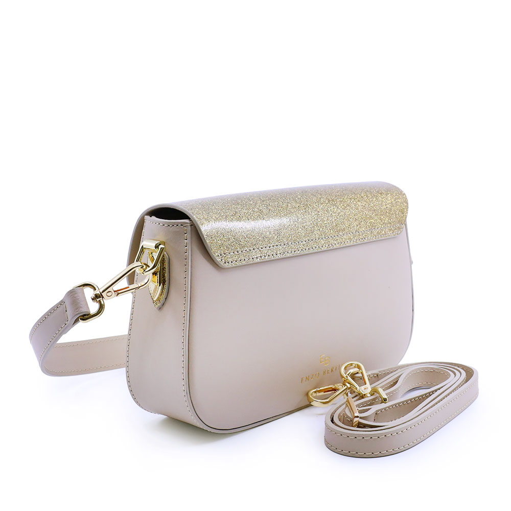 Poșetă satchel femei Enzo Bertini aurie din piele 154POSP3739GAU — imaginea 2