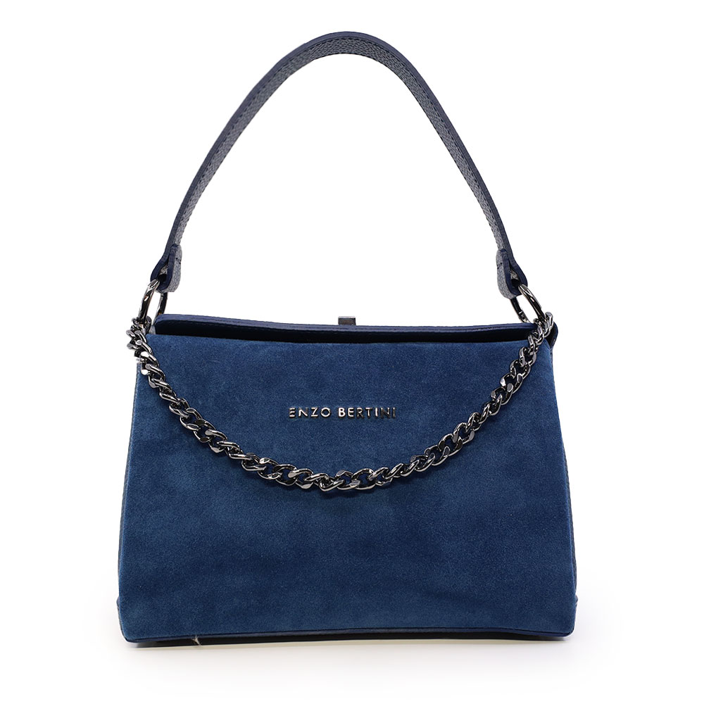 Poșetă satchel femei Enzo Bertini bleumarin din piele naturală 154posp3401vbl