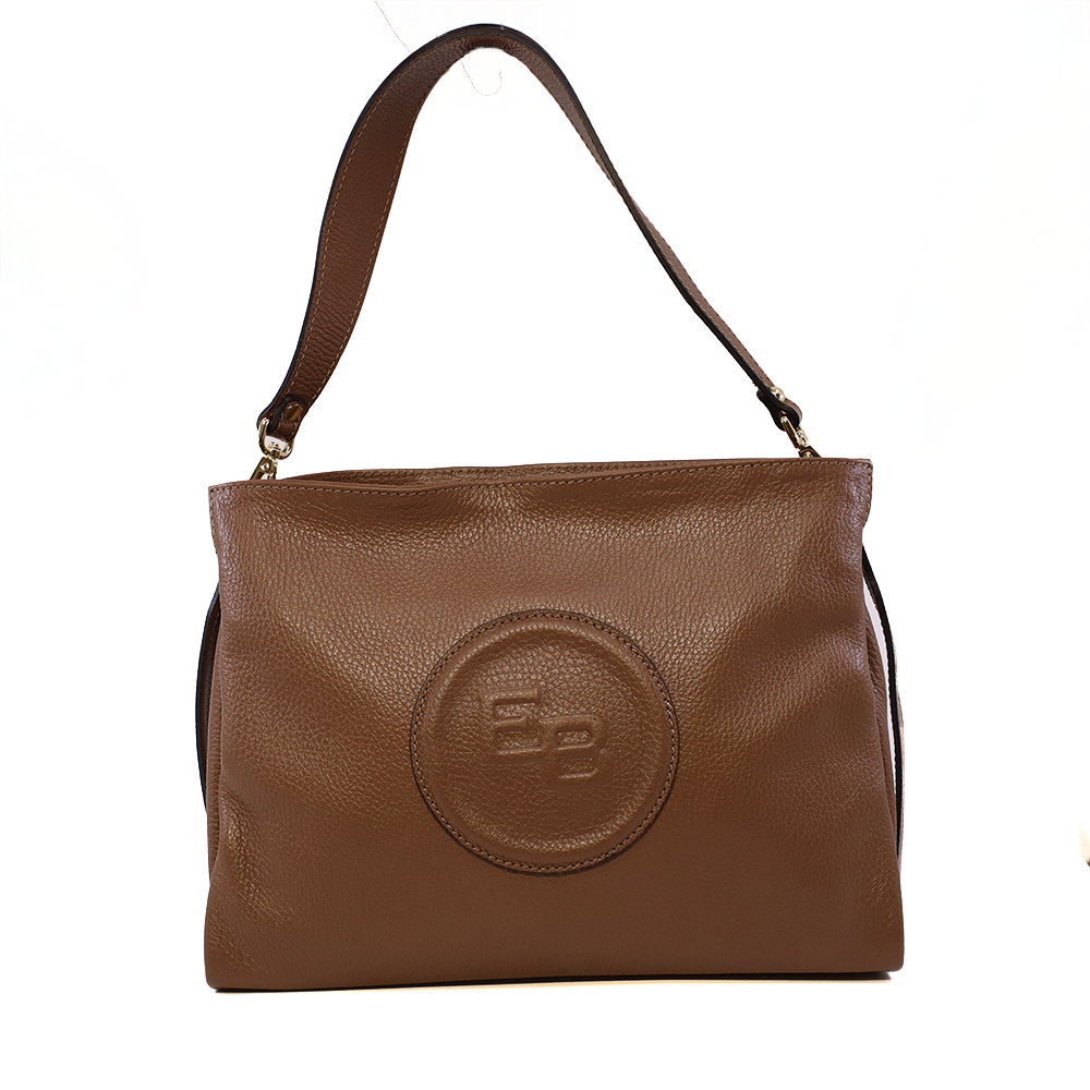 Poseta satchel femei Enzo Bertini maro din piele 154POSP3616M