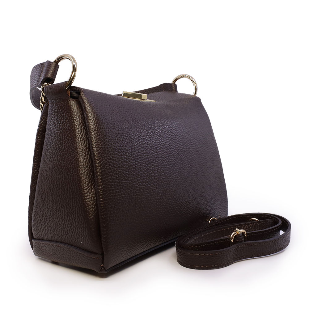 Poșetă satchel femei Enzo Bertini maro din piele naturală 154POSP3317TDM - imagine 2