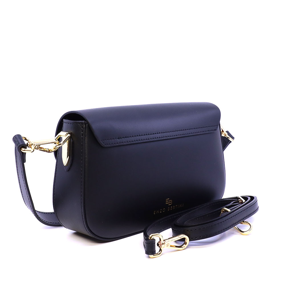 Poșetă satchel femei Enzo Bertini neagră din piele 154POSP3739N — imaginea 2