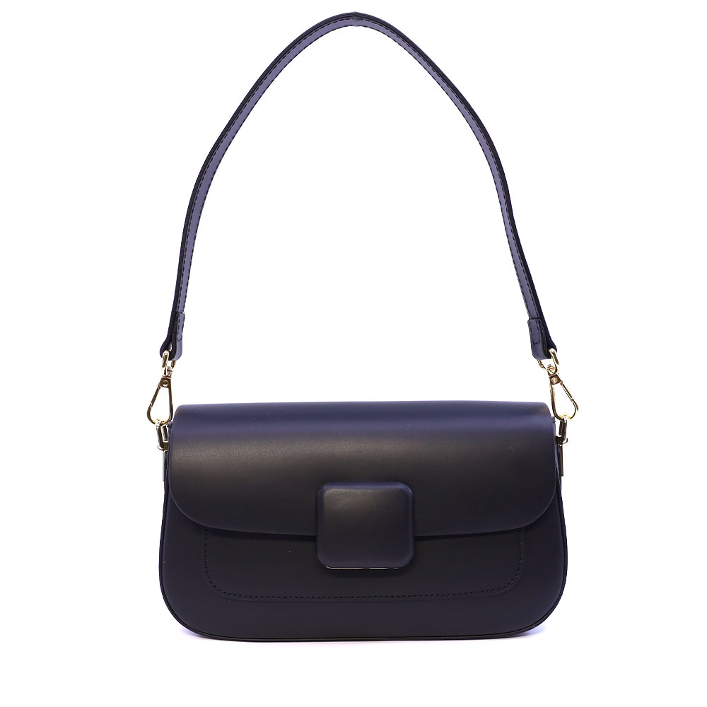 Poseta satchel femei Enzo Bertini neagra din piele 154POSP3739N
