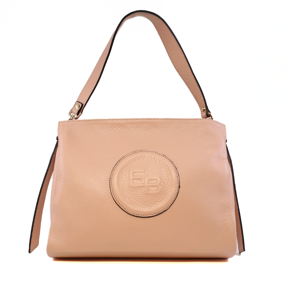 Poseta satchel femei Enzo Bertini nude din piele 154POSP3616NU
