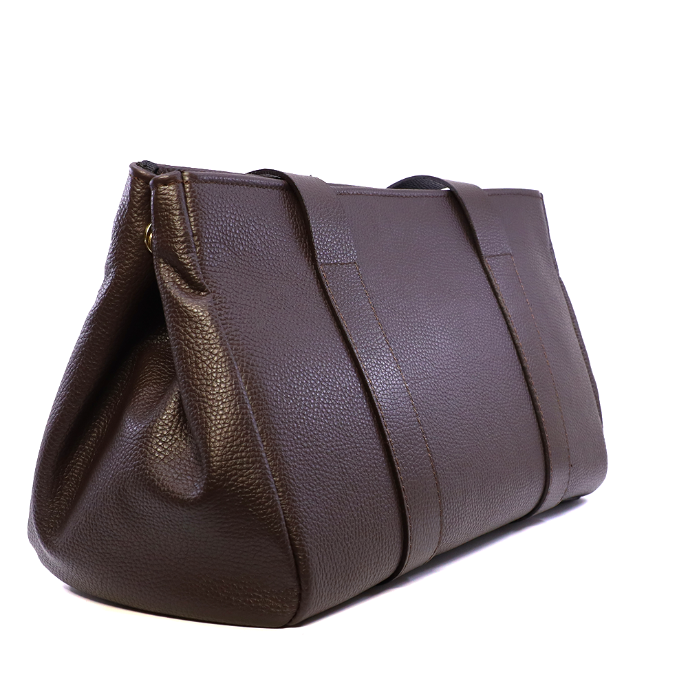 Poșetă shopper femei Enzo Bertini maro din piele 154POSP3652TDM - imagine 2