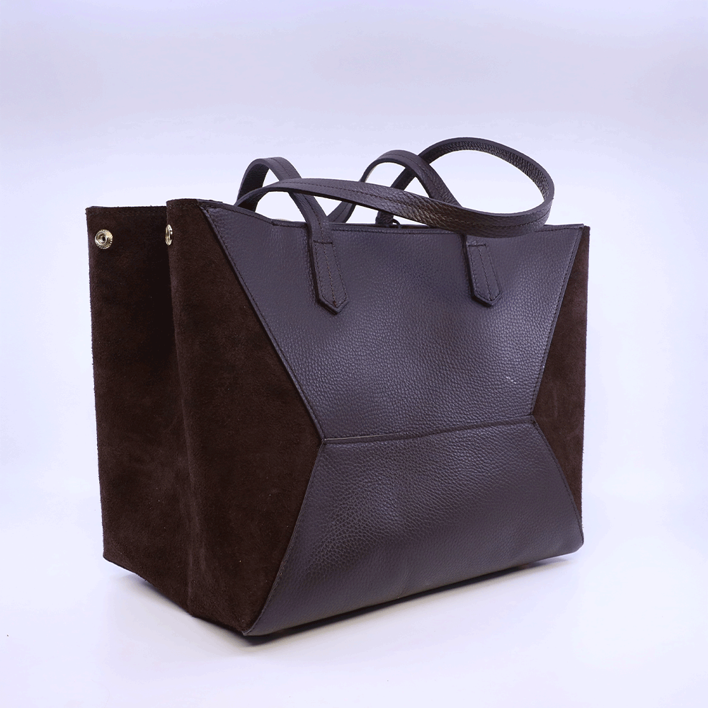 Poșetă shopper femei Enzo Bertini maro din piele 154POSP3688VTDM - imagine 2