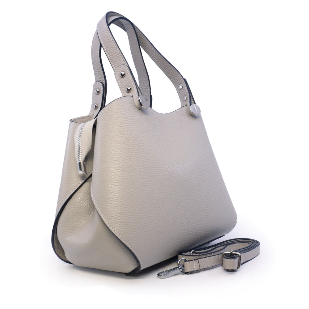 Poșetă tote femei Enzo Bertini gri din piele 154posp2219GR - imagine 2