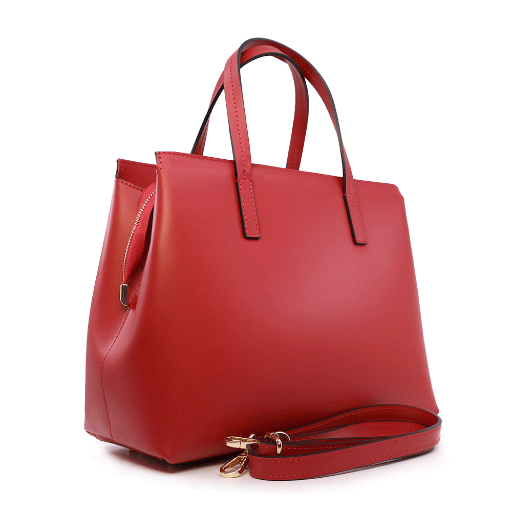 Poșetă tote femei Enzo Bertini roșie din piele 154posp1851R