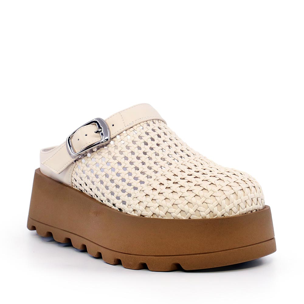 Saboți chunky femei Enzo Bertini bej din piele 1391DST2510BE - imagine 2