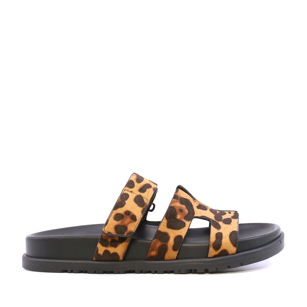 Saboți femei Enzo Bertini animal print din piele întoarsă 1391DST9422VLEO