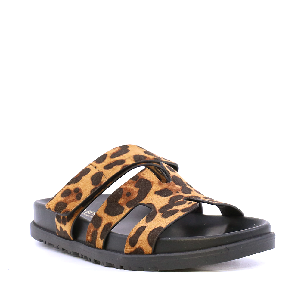 Saboți femei Enzo Bertini animal print din piele întoarsă 1391DST9422VLEO