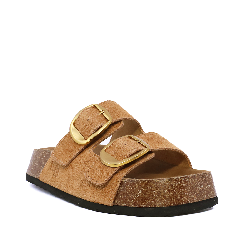 Saboți femei Enzo Bertini maro camel din piele întoarsă 3861DST217VCA - imagine 2