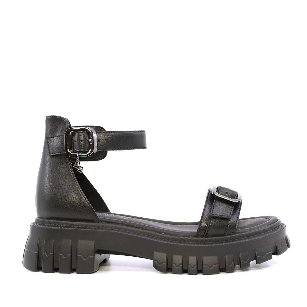 Sandale chunky femei Enzo Bertini negre din piele 1391DS9130N