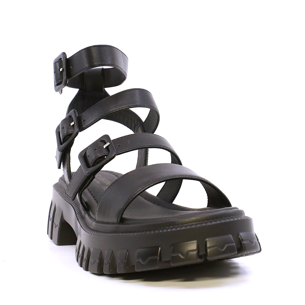 Sandale chunky femei Enzo Bertini negre din piele 1391DS9160N