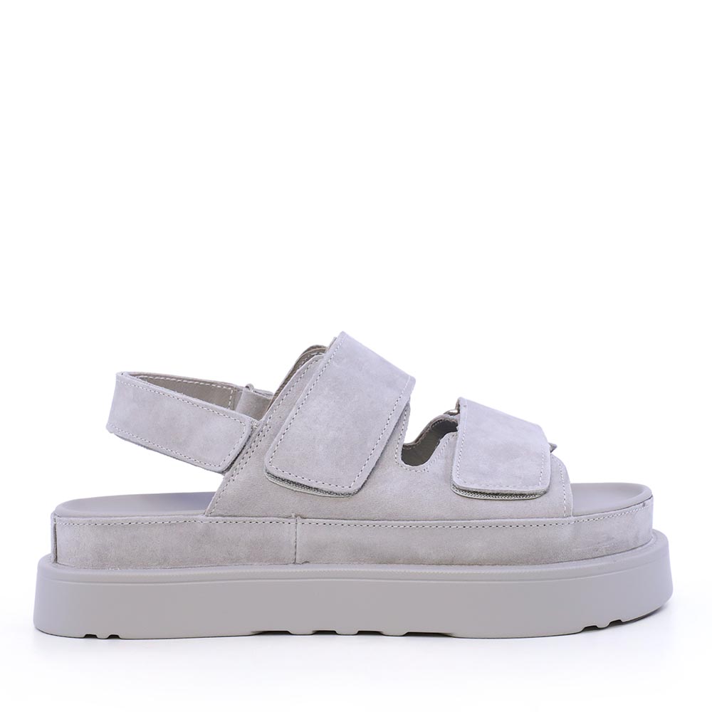 Sandale cu platformă femei Enzo Bertini gri din piele întoarsă 1391DS2910VGR