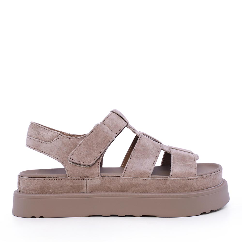 Sandale cu platformă femei Enzo Bertini maro din piele întoarsă 1391DS2930VMD