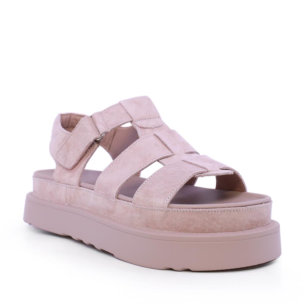 Sandale cu platformă femei Enzo Bertini roz din piele întoarsă 1391DS2930VRO - imagine 2