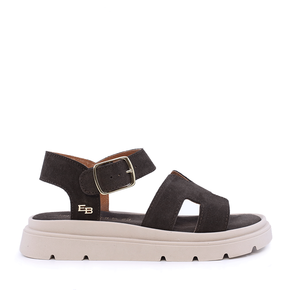 Sandale femei Enzo Bertini maro din piele  intoarsa 2801DS16359VM