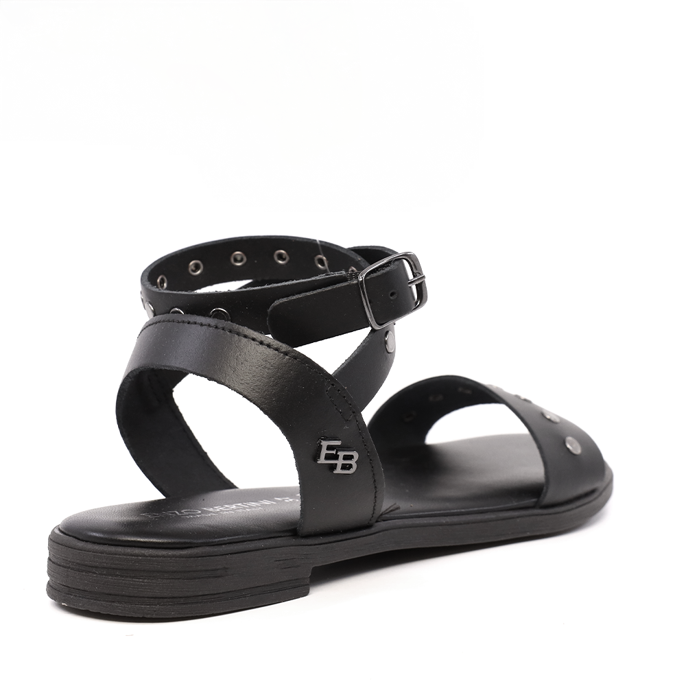 Sandale femei Enzo Bertini  negre din piele cu elemente metalice 2809DS16334N