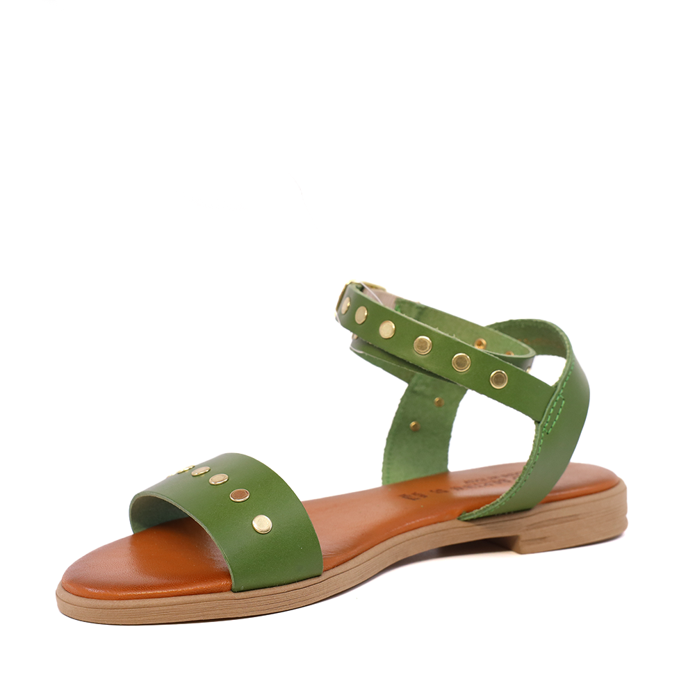 Sandale femei Enzo Bertini verzi din piele cu elemente metalice 2809DS16334V