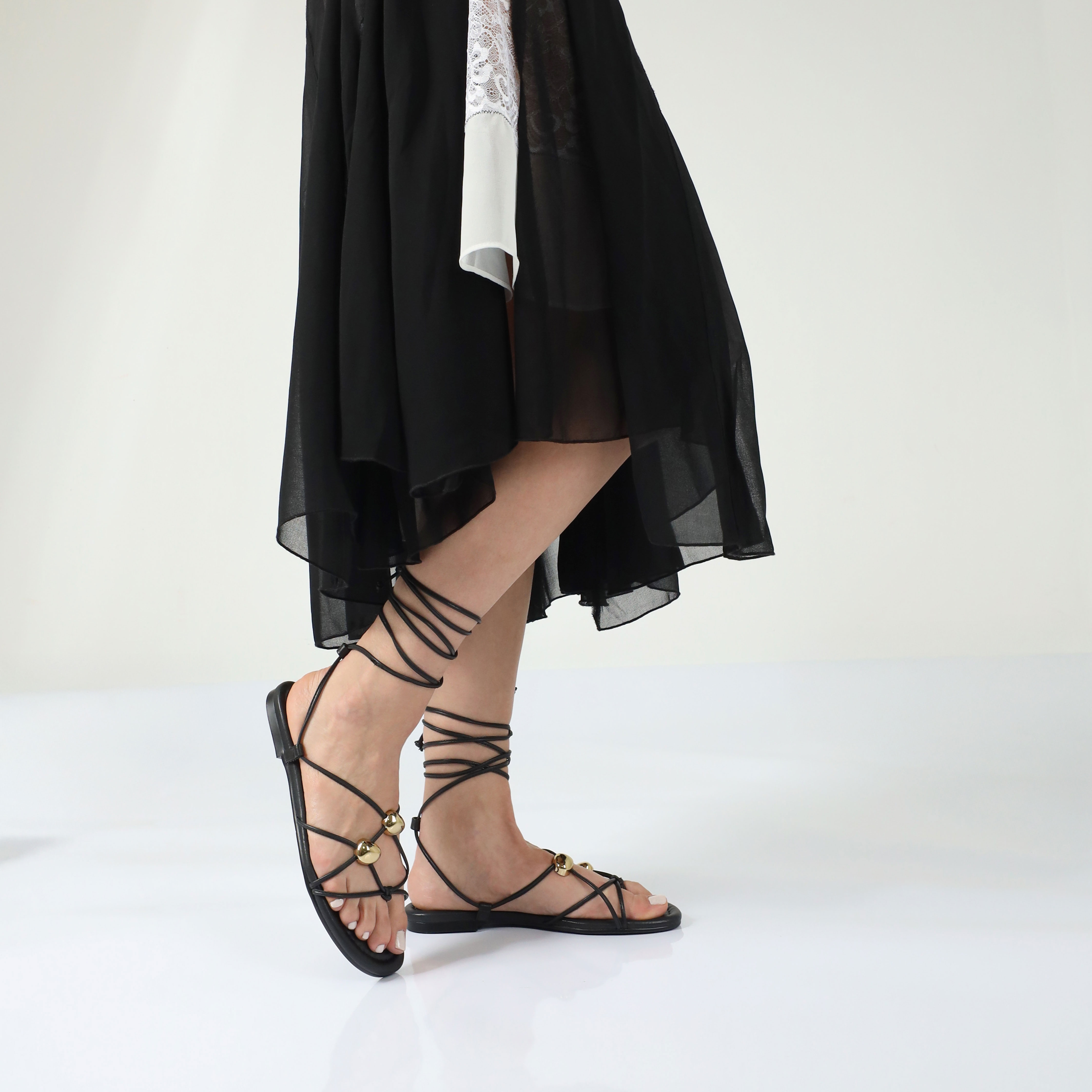 Sandale romane femei Enzo Bertini negre din piele 1391DS2100N