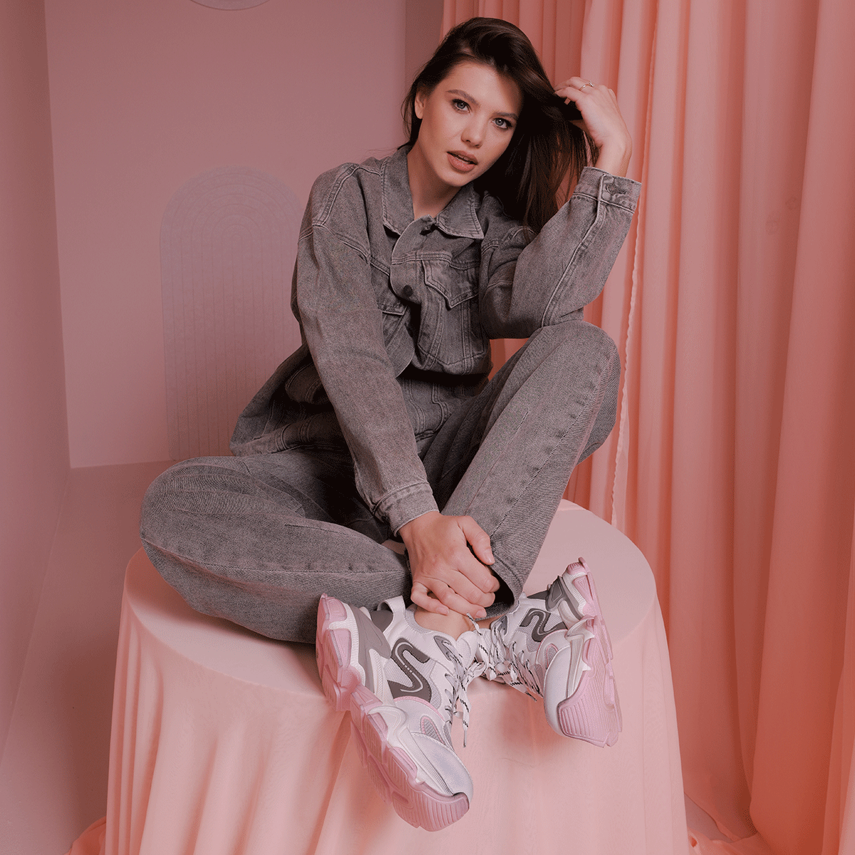 Sneaker femei Enzo Bertini alb cu roz din piele și textil 3861dp269aro - imagine 2