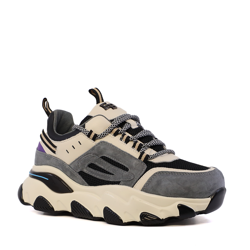 Sneaker femei Enzo Bertini gri din piele și piele întoarsă 1391DP1610VGR
