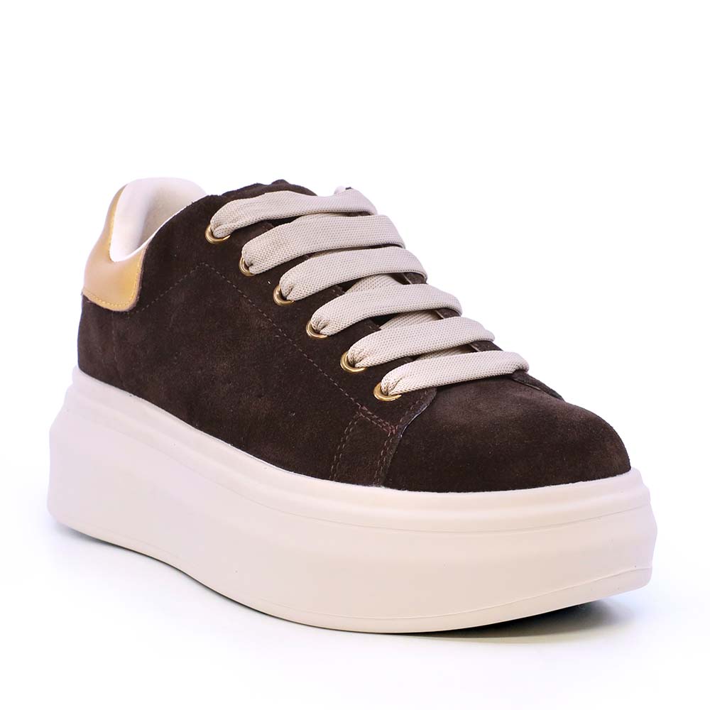 Sneaker femei Enzo Bertini maro din piele întoarsă 3862DP262VTM