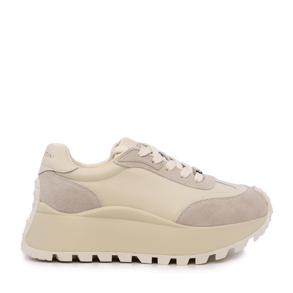 Sneakers femei Enzo Bertini bej din piele naturală și velur  3860DP030VBE