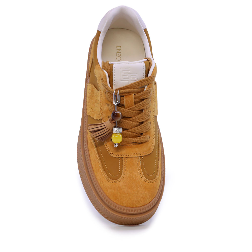 Sneakers femei Enzo Bertini galbeni din piele 2132DP092VG