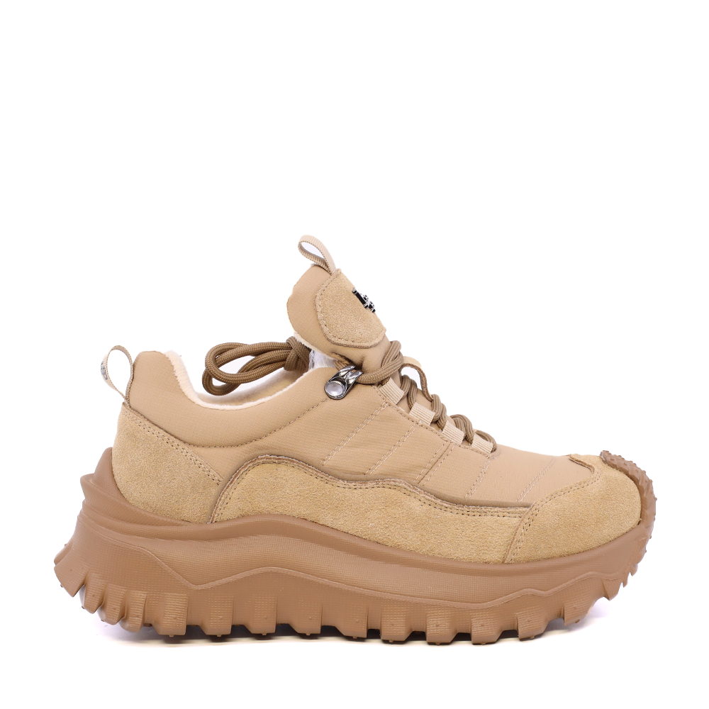Sneakers femei Enzo Bertini maro camel  din piele naturală și textil  3860DP220CA
