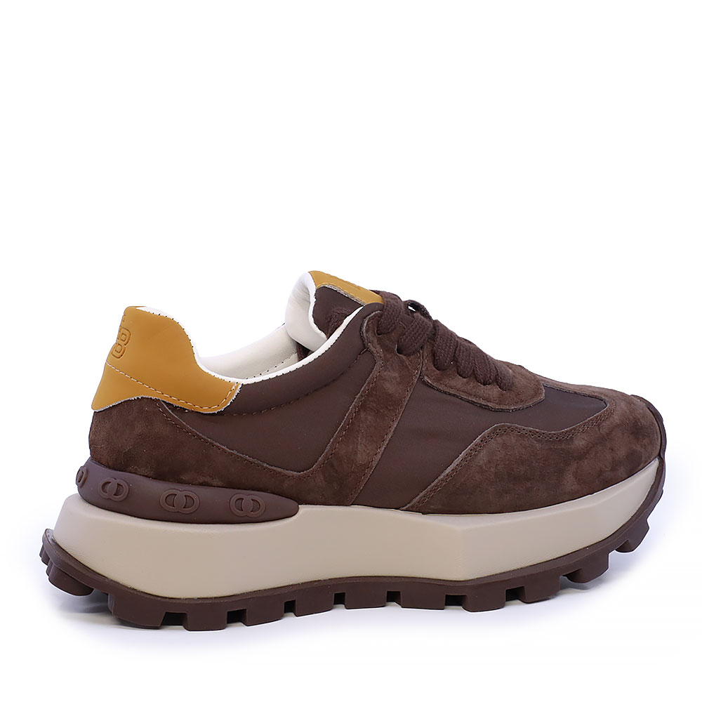 Sneakers femei Enzo Bertini maro din piele și textil 2132DP072VM