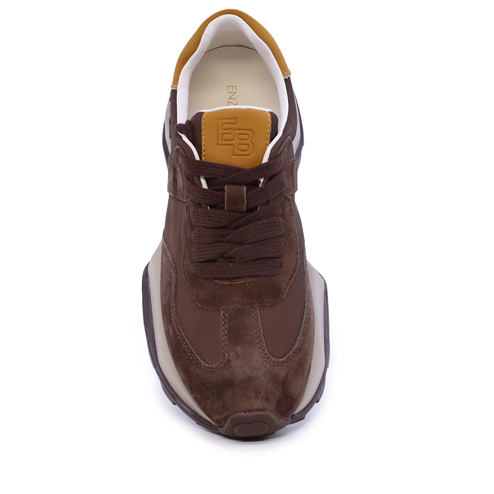 Sneakers femei Enzo Bertini maro din piele și textil 2132DP072VM