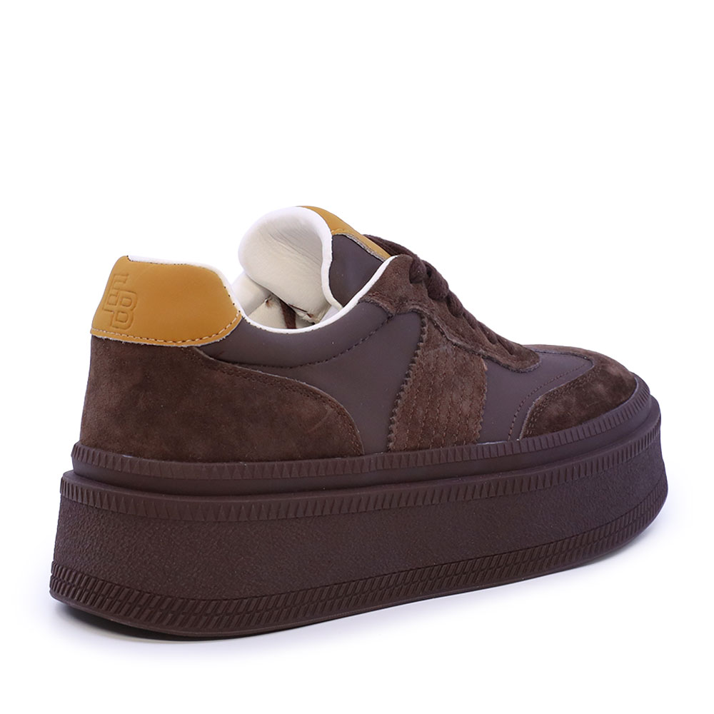 Sneakers femei Enzo Bertini maro din piele și textil 2132DP092VM