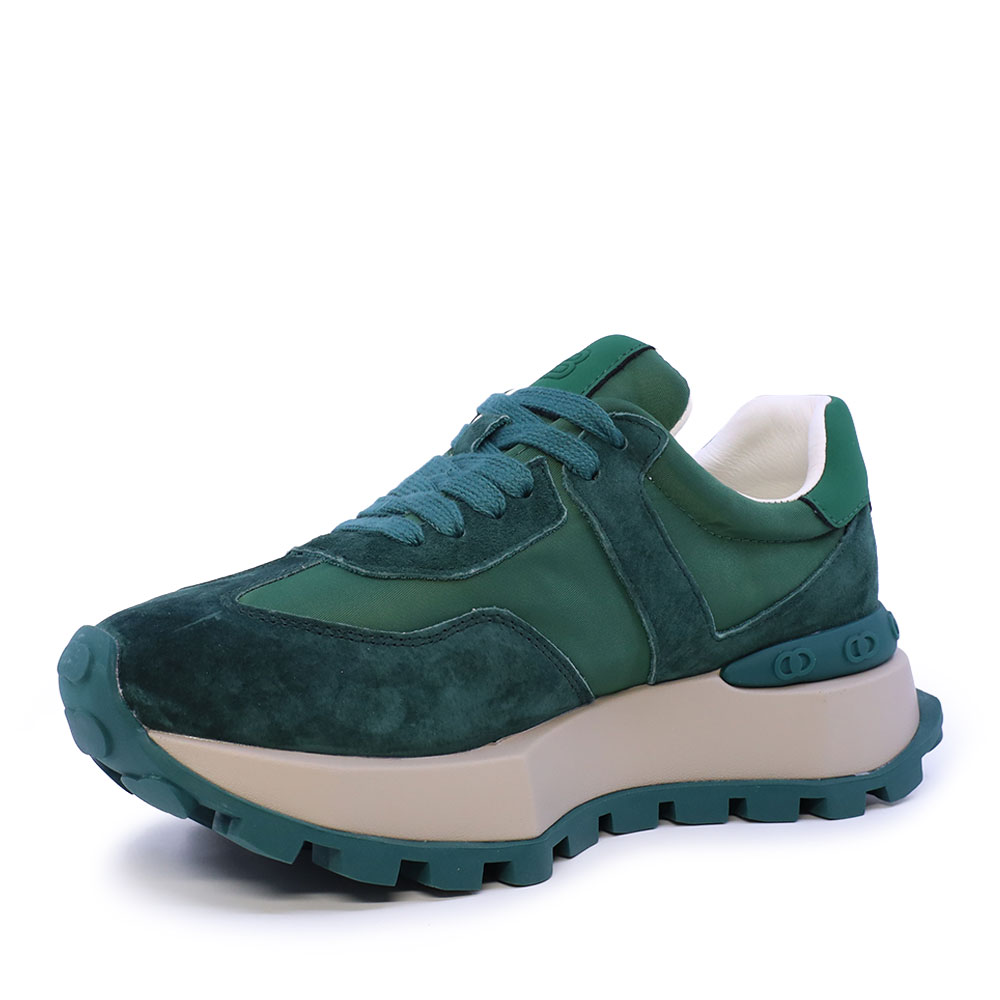 Sneakers femei Enzo Bertini verzi din piele și textil 2132DP072VV