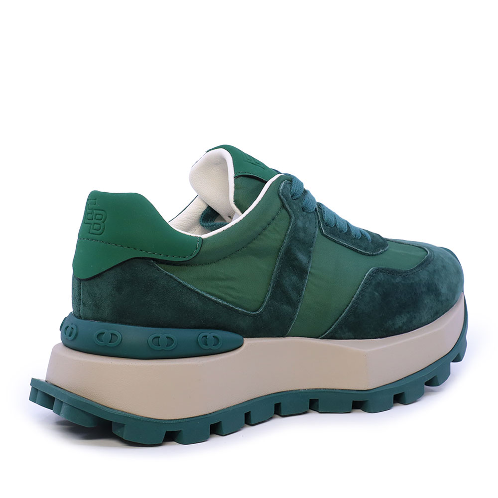Sneakers femei Enzo Bertini verzi din piele și textil 2132DP072VV