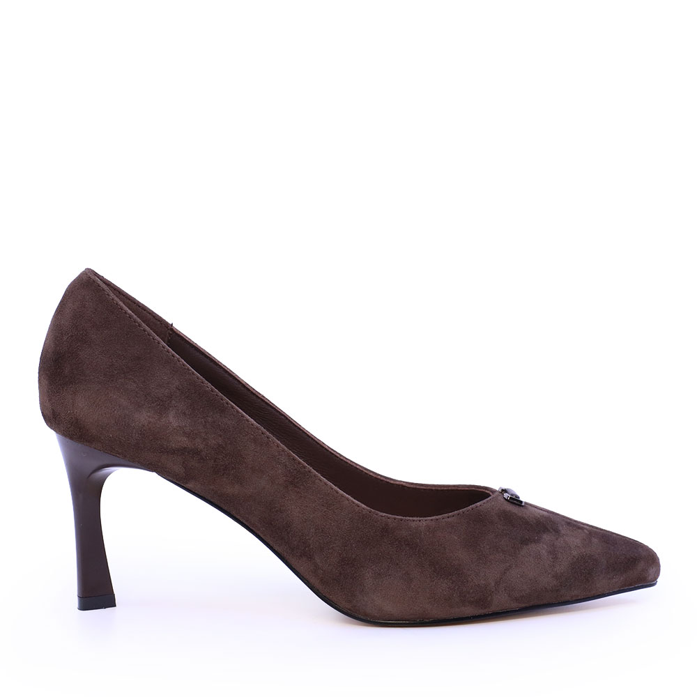 Pantofi stiletto femei Enzo Bertini maro din piele întoarsă 1392DP0124VM