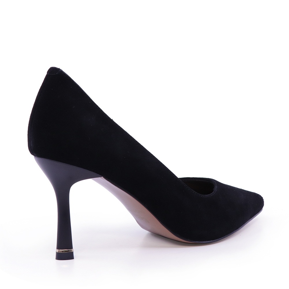Pantofi stiletto femei Enzo Bertini negri din piele întoarsă 1129DP2339VN