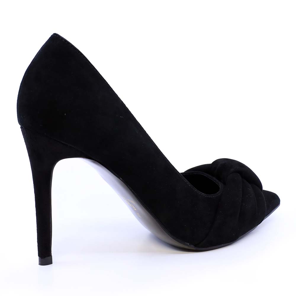 Pantofi stiletto femei Enzo Bertini negri din piele întoarsă 1129DP2403VN