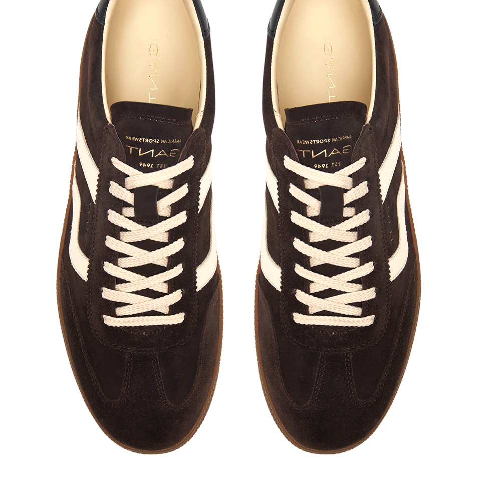 Sneakers bărbați Gant Cuzmo maro din piele 1742BP633373VM