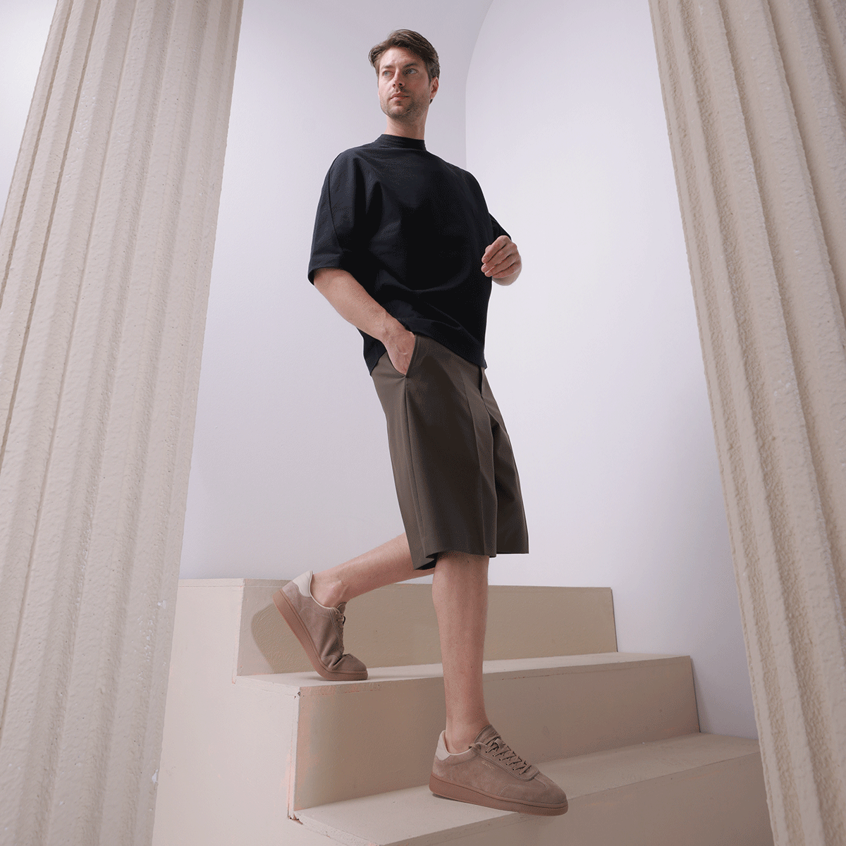 Sneakers bărbați Gant linia  Cuzmo maro din piele întoarsă  1741BP633204VM