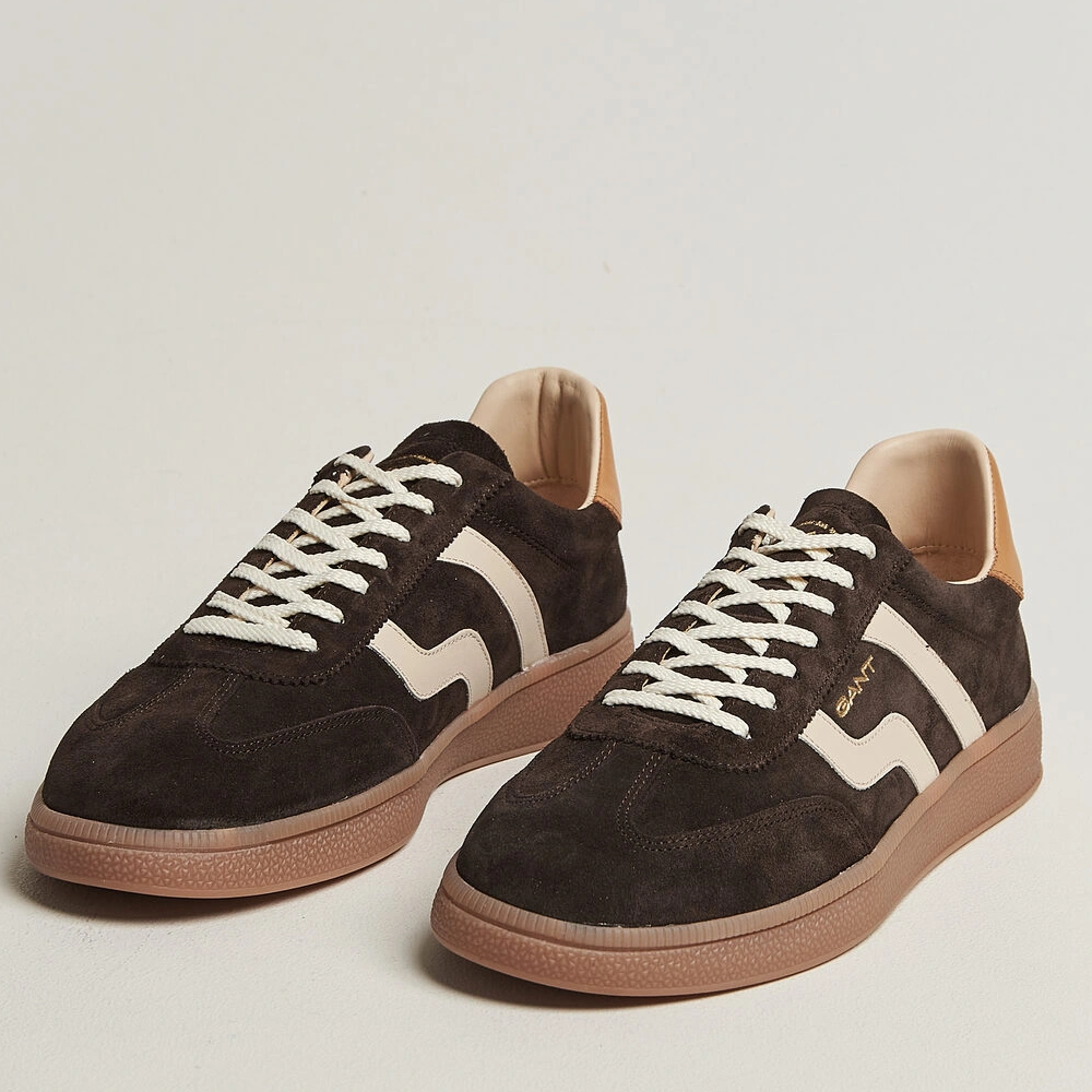 Sneakers bărbați Gant linia Cuzmo maro închis din piele întoarsă  1741BP633206VTDM - imagine 2