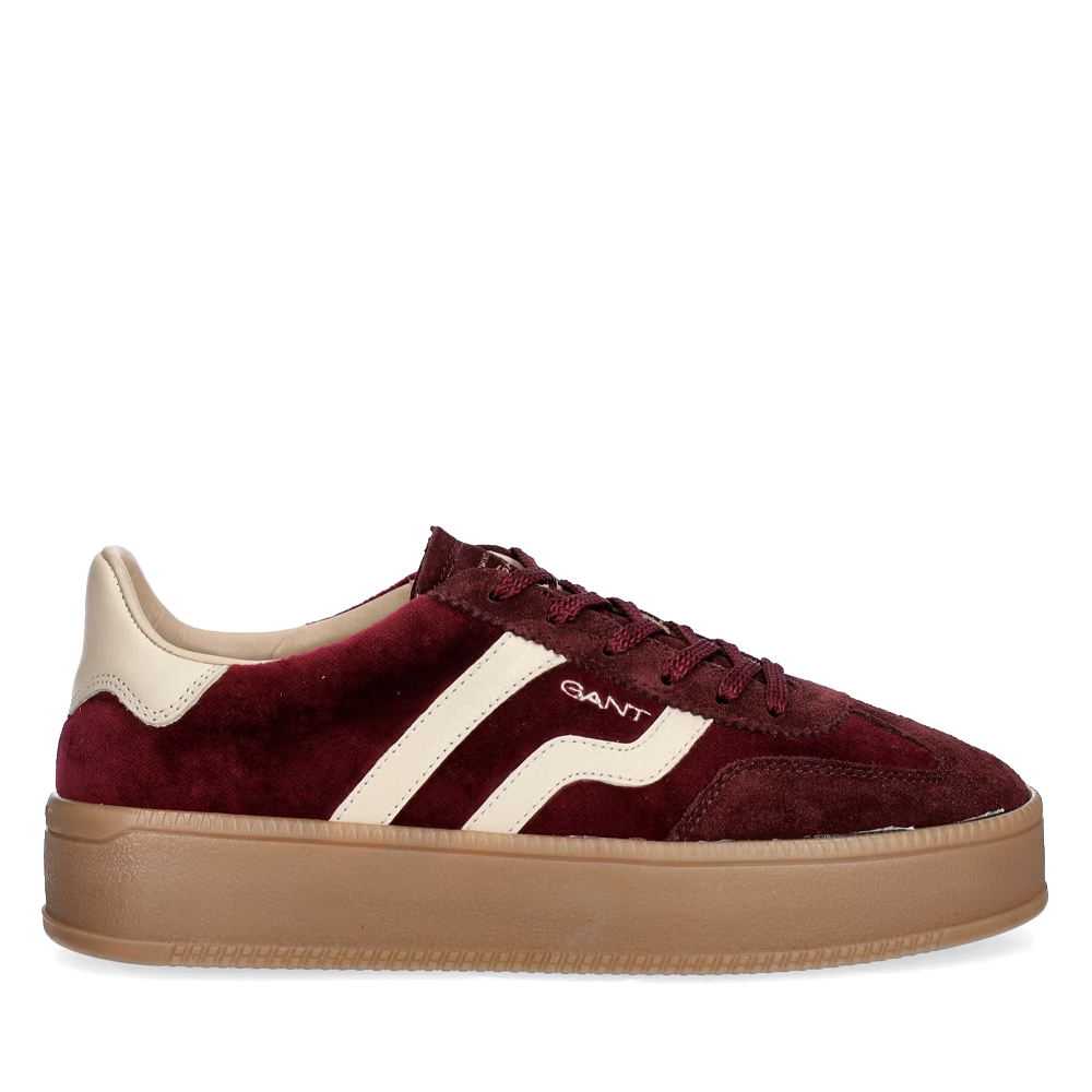 Adidasi femei Gant linia Cuzmani bordo din piele si textil 1742DP538354VBO