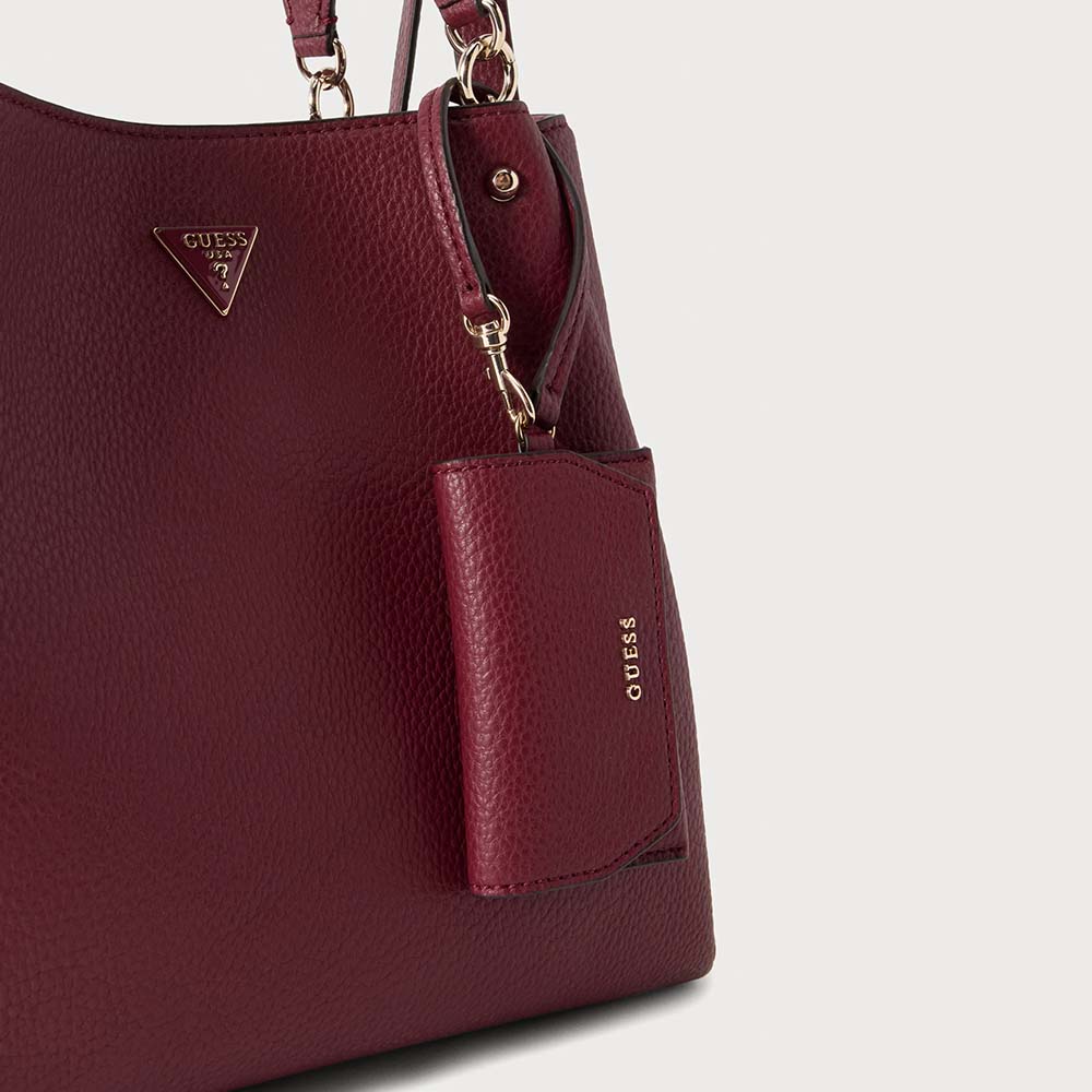 Poșetă tote femei Guess Lorella bordo cu logo 912POSSHWBG2306230BO