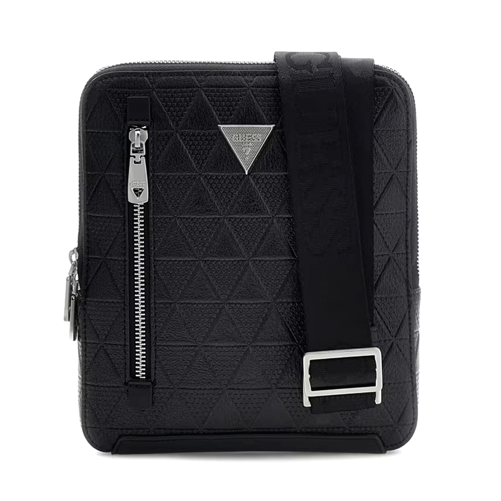 Geanta crossbody barbati Guess Torino neagra cu logo 921BGEAHMTOTEP6159N