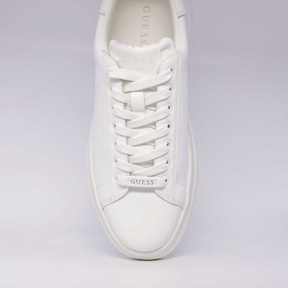 Sneakers bărbați Guess Elba albi din piele și material sintetic 929BPFMJLBAA 