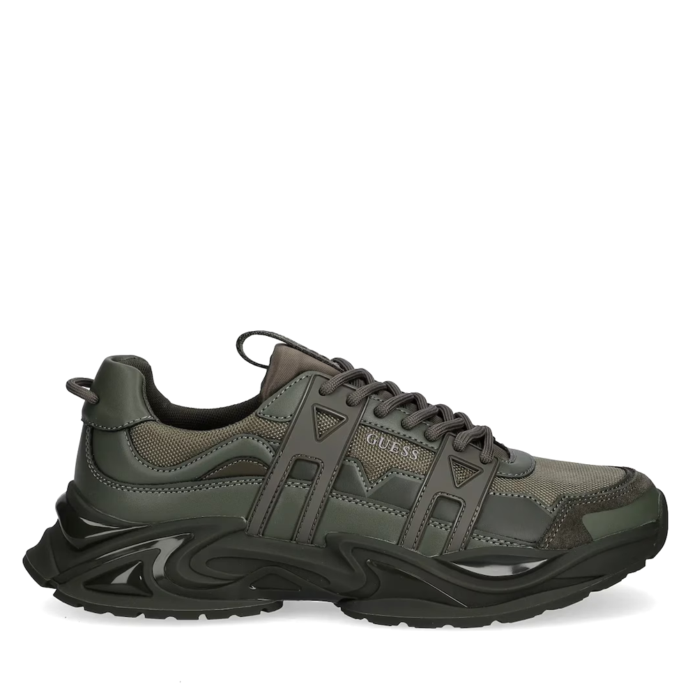 Sneakers bărbați Guess Bellu verzi 920BPFMFUNOELE12V